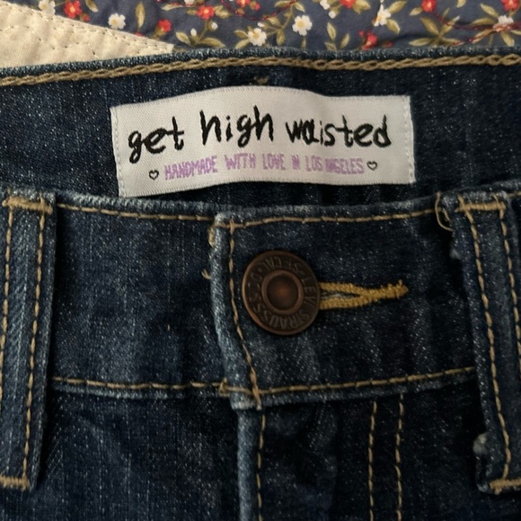 Levi x get high waisted upcycled shorts size large - Picture 2 of 8